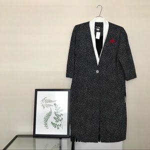 Vintage Polka Dot Jacket with Pocket Square Detail